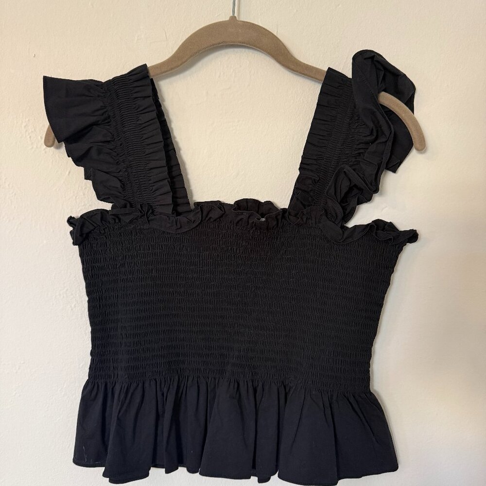 Hill House Home The Paz Top Black Sz M